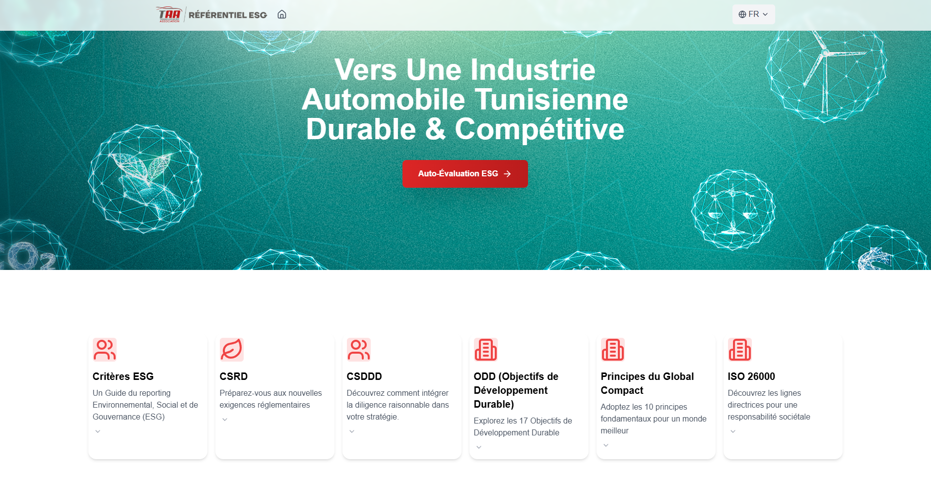 Référentiel ESG - Web Platform